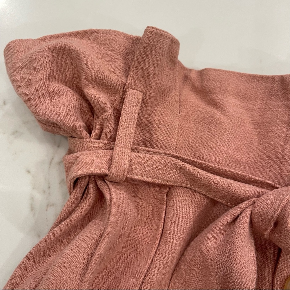 Topshop Blush Pink Casual High Waisted Shorts - Picture 4 of 13